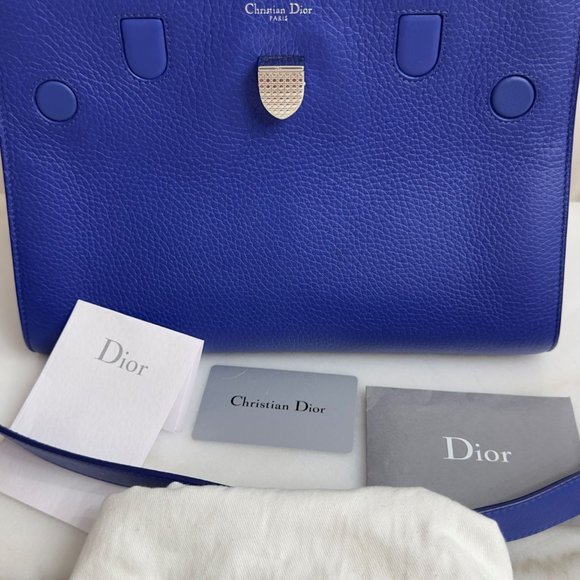 Designer Christian Dior Blue Diorever Bag In New Condition - Picture 7 of 12